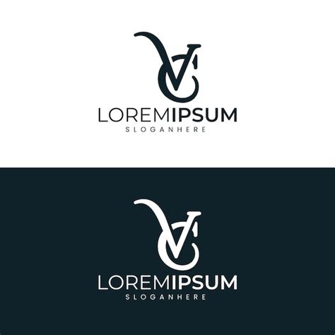 Premium Vector Modern Minimalist Vc Letter Logo Design