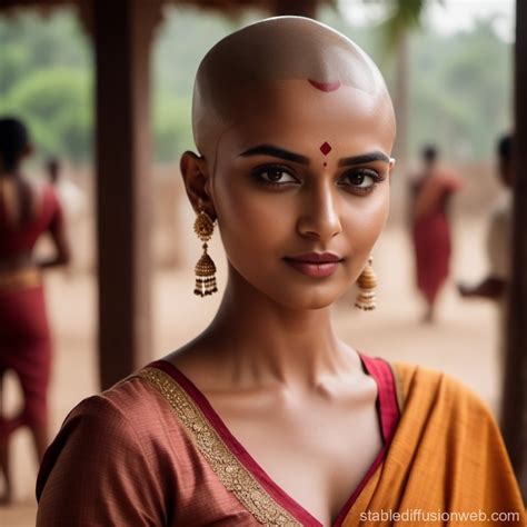 Indian Women Headshave Barbershop Prompts Stable Diffusion Online