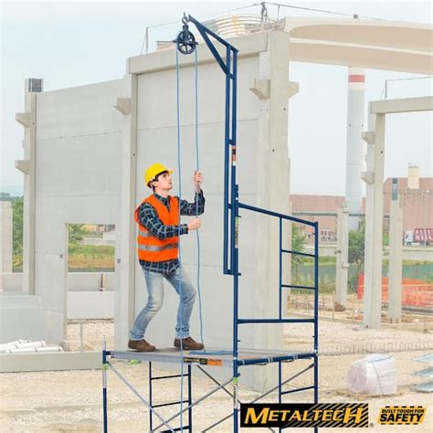 Buy In Steel Hoist Post And Gin Block Pulley Kit Scaffolding