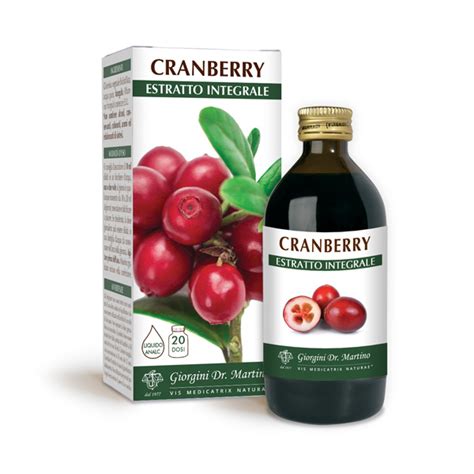 Vendita Online Cranberry Estratto Integrale Liquido Analcoolico Ml