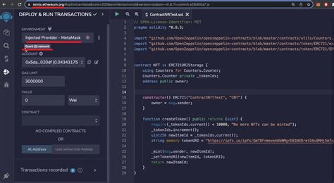 How To Deploy An Nft Using An Nft Smart Contract Example