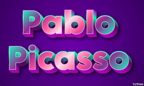 Pablo Picasso Effet de texte et design de logos Célébrité