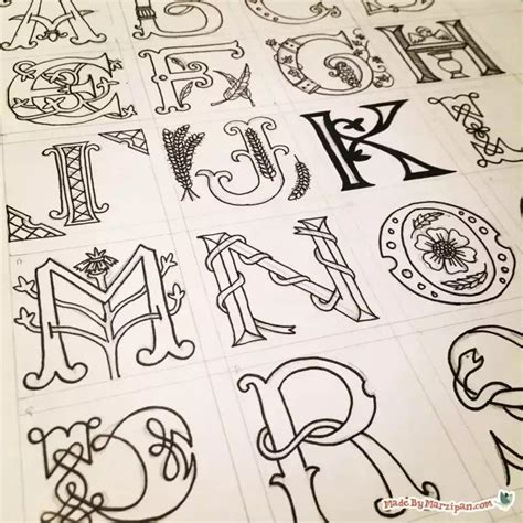 Illuminated Lettering Illuminated Letters Hand Lettering Art