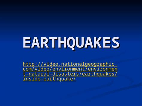 Ppt Earthquakes Revised Dokumentips