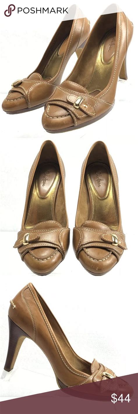 Cole Haan Womens Cognac Brown Leather Pumps Cole Haan Women Leather Pumps Brown Leather