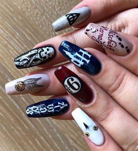 U As Con Dise O Potterhead Manicura De U As U As De Harry Potter