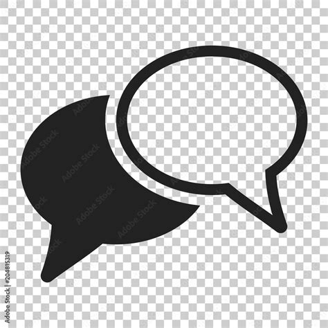 Speech Bubble Flat Vector Icon Discussion Dialog Logo Illustration Business Pictogram Concept