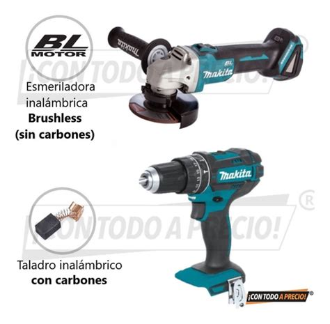 Kit Esmeriladora Brushless V Makita Taladro V Bat Ah Env O Gratis