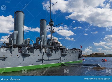 Aurora Cruiser Museum Ship - Saint-Petersburg Russia Editorial Stock ...