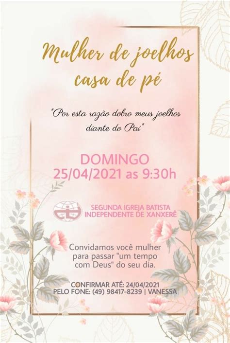 Convite Para Culto De Mulheres Convite Para Culto Cerimonialista