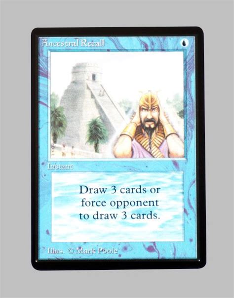 Ancestral Recall from Limited Edition Beta (LEB) MTG Proxy - magic-cardplus