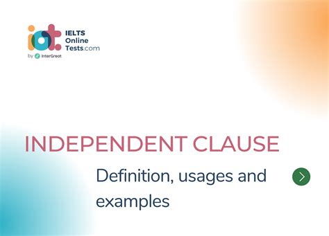 Independent Clause Ielts Online Tests