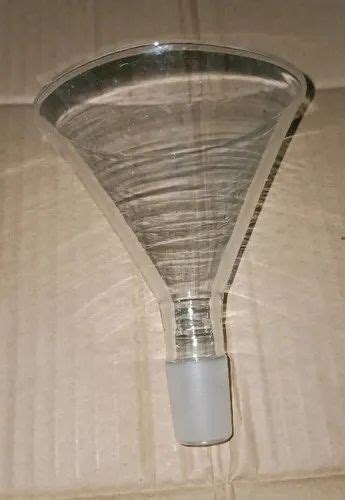 Borosilicate Conical Glass Powder Funnel For Industrial At Best Price