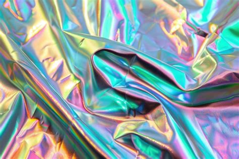 Premium Photo Macro Photo Of Silver Holographic Foil With Colorful