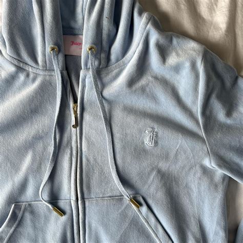 Powder Blue Juicy Couture Tracksuit Top Size M Depop