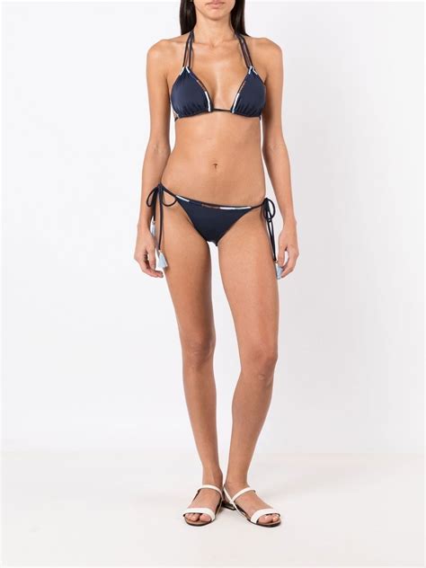 Brigitte Embroidered Halterneck Bikini Farfetch