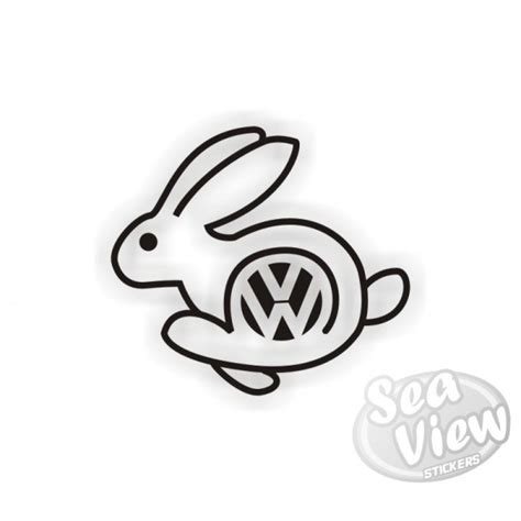 Volkswagen Rabbit Outline Sticker