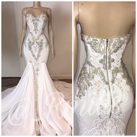 Country Style Sweetheart Beading Mermaid Wedding Dresses Backless