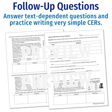 Science Cer Reading And Worksheet Flying Colors Science