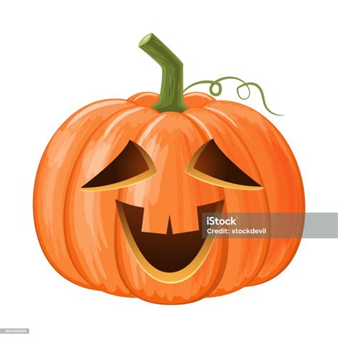 Citrouille Dhalloween Jack Olantern Fond Blanc Isolé Vecteur Vecteurs