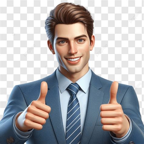 A D Rendering Of Man In Suit Giving Thumbs Up D Rendering Man In