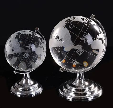 6cm Crystal Earth Ball Laser Engraved Miniature Earth Model Glass Sphere Crystal Craft Home