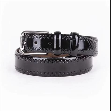 Buy Black Mens Belt For Suit Patent Leather LeatherBeltsOnline