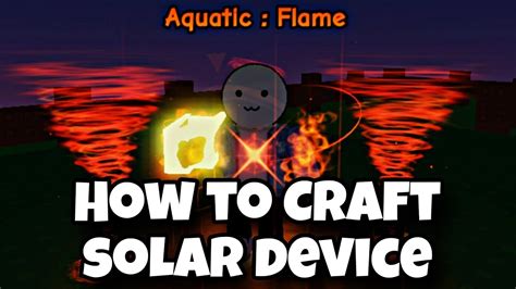 How To Craft Solar Device In Sols Rng Roblox Solar Device YouTube