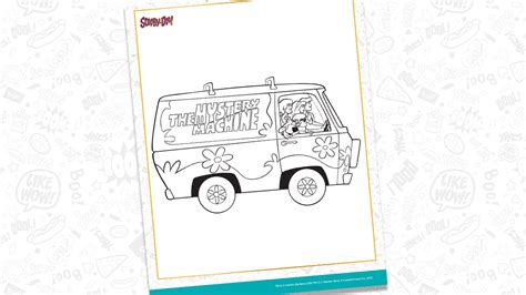 Mystery Machine Coloring Sheet Wb Kids Go Dc Kids Wb Parents