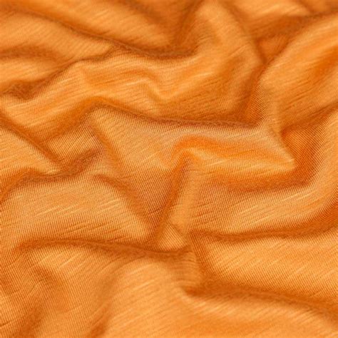 Jersey viscose flammé premium orange vendu au coupon