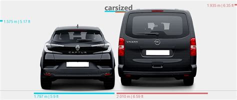 Dimensions Renault Captur Present Vs Opel Vivaro Present