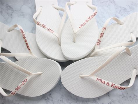 Wedding Flip Flops For Guests Bridal Shower T Favor Etsy