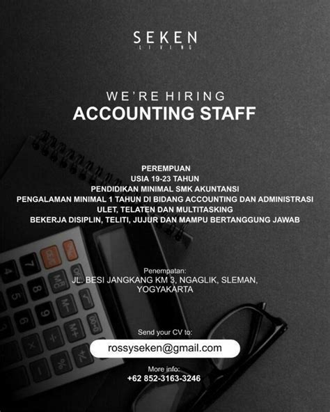 Lowongan Kerja Accounting Staff Di Seken Living Lokerjogja Id