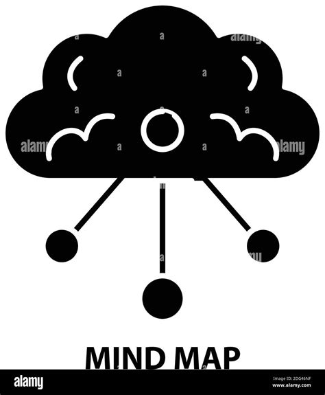 Mind Map Icon Black Vector Sign With Editable Strokes Concept