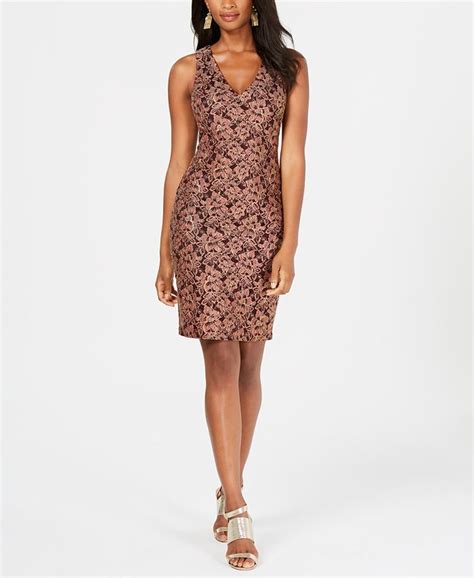 Guess Metallic Lace Bodycon Dress Macys