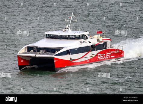 red jet    high speed catamaran passenger ferry operated  red