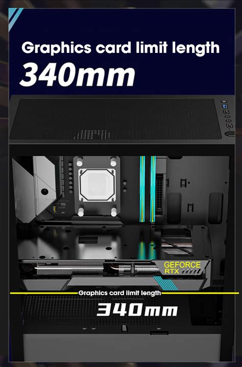 Inplay Atx Pc Case Gaming Computer Chassis Desktop Cpu Casing With Tempered Glass Fan Meteor 01