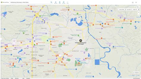 Hattiesburg, Mississippi Map