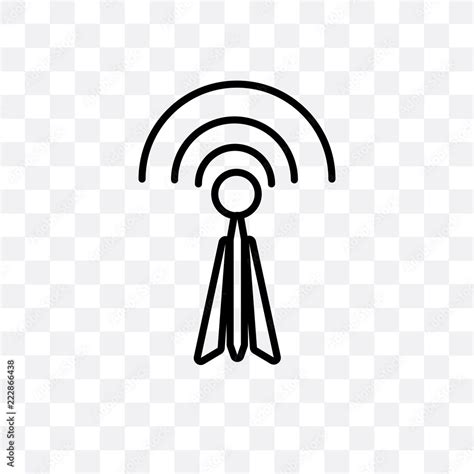 Cell Tower Icon Isolated On Transparent Background Simple And Editable