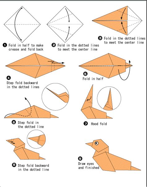 origami duck tutorial ~ arts crafts ideas movement