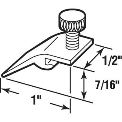 PL 14780 Prime Line Storm Door Panel Clips 7 16 Inch Aluminum