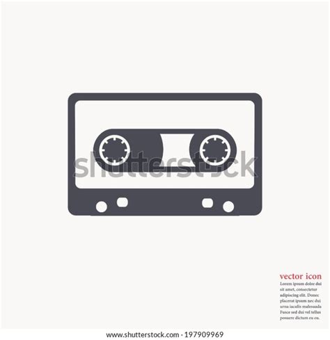 Cassette Icon Vector Illustration Stock Vector Royalty Free 197909969 Shutterstock