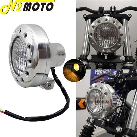 4 5 Tanso Polish E Mark E4 Motorcycle Headlight Vintage Cafe Racer Old