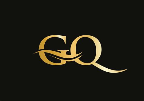 Water Wave Gq Logo Vector Swoosh Letter Gq Logo Design For Business