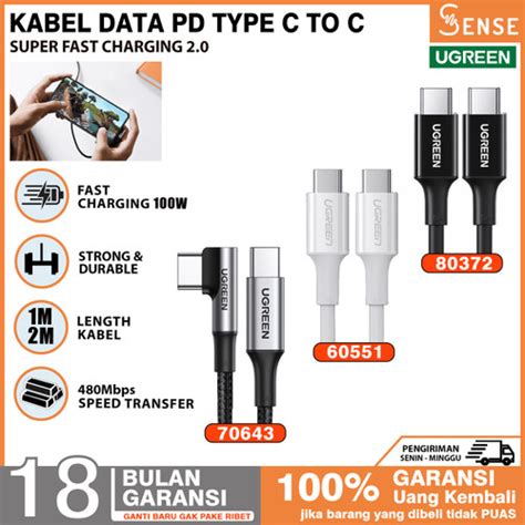 Jual UGREEN Kabel Data Charger USB Type C To Type C Fast Charging 5A