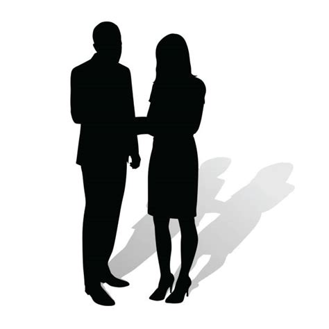 Two People Talking Silhouette Illustrations, Royalty-Free Vector ...