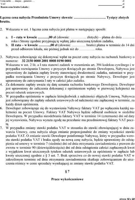 WZÓR UMOWY DEWELOPERSKIEJ AKT NOTARIALNY PDF Darmowe pobieranie