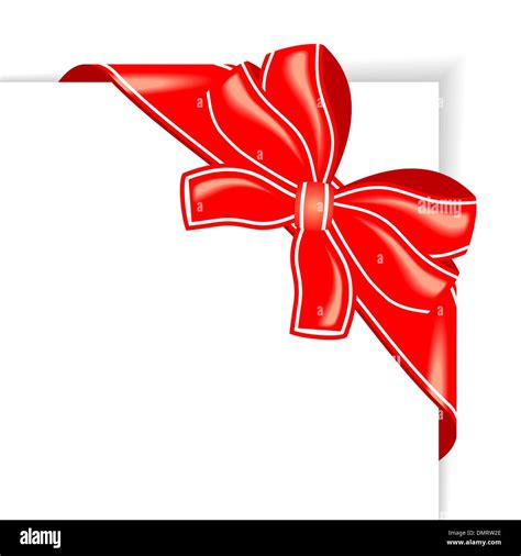 Page With Red Ribbon And Bow Corner Stock Vector Image And Art Alamy