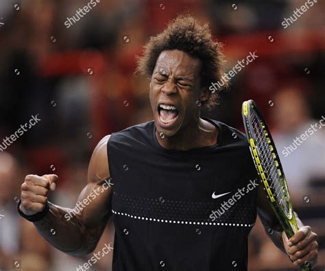 Gael Monfils France Reacts Scoring Point Editorial Stock Photo Stock