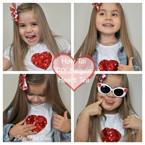 Diy Sequin Heart T Shirt Tutorial For Valentines Day The Latina Next